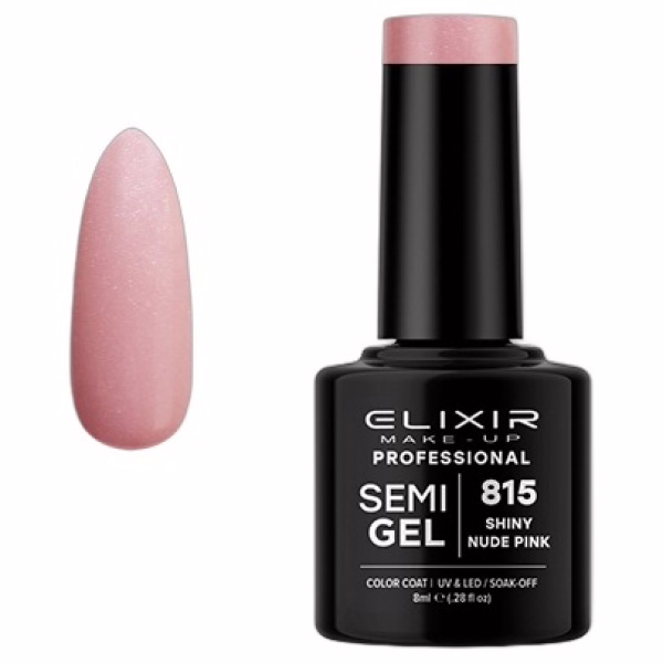ELIXIR Esmalte Nº815 Shiny Nude Pink Semipermanente 8ml