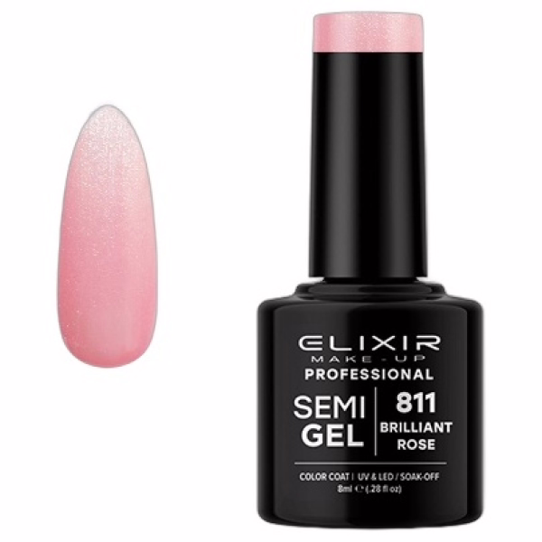 ELIXIR Esmalte Nº811 Brilliant Rose Semipermanente 8ml