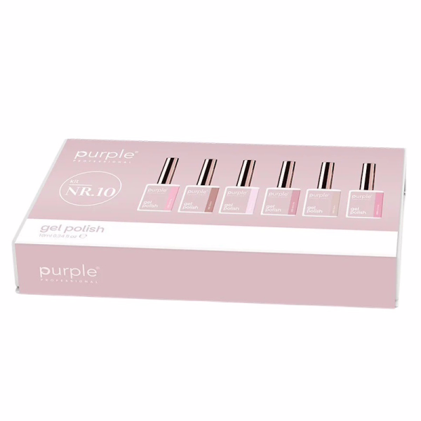 PURPLE Kit 10 Esmalte Semipermanente 6uds