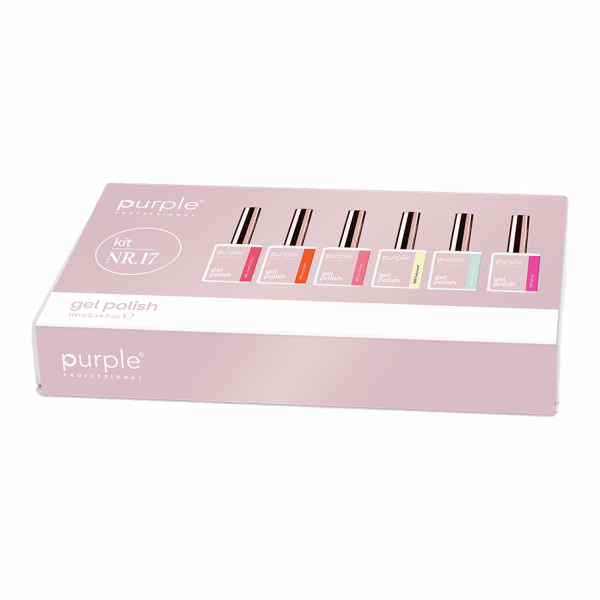 PURPLE Kit 17 Esmalte Semipermanente 6uds
