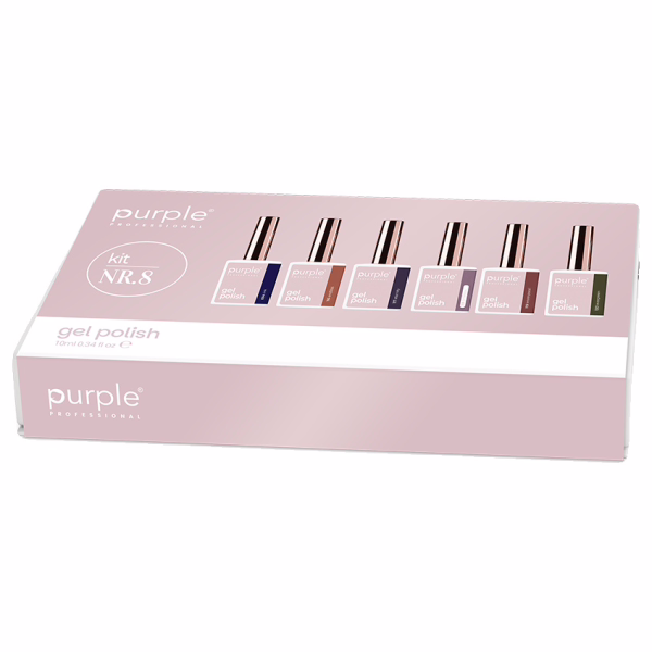PURPLE Kit 8.1 Esmalte Semipermanente 6uds